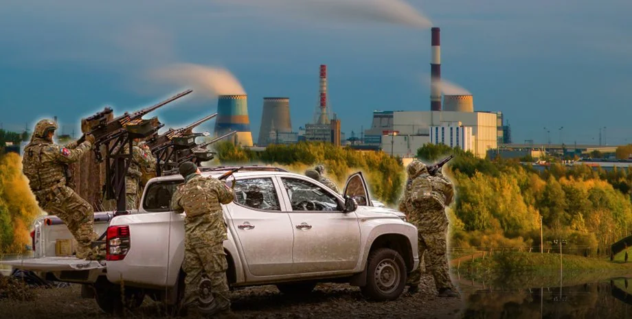 Приватна ППО: бійці на пікапі охороняють промислові обєкти від атак з неба.