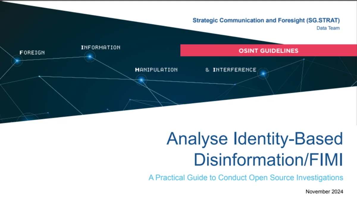 Презентация OSINT guidelines для анализа дезинформации и открытых расследований