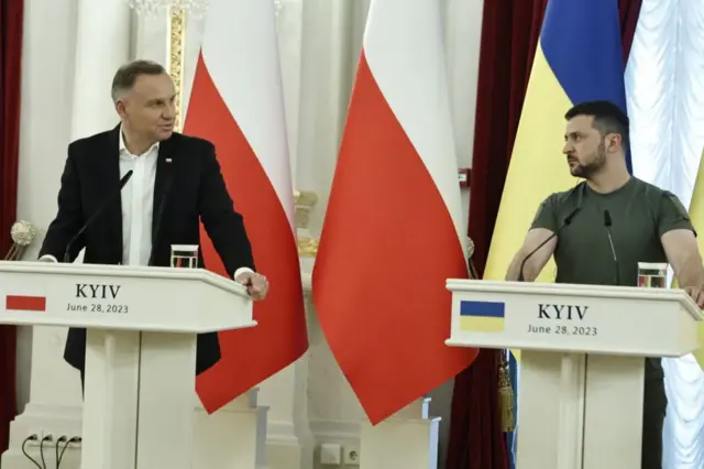 Президент Польщі та Володимир Зеленський на зустрічі в Києві щодо безпеки