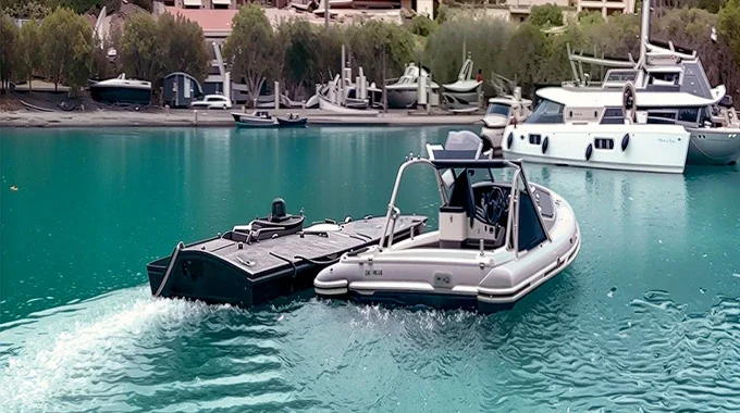 Морський дрон у водах Лефкади біля яхт