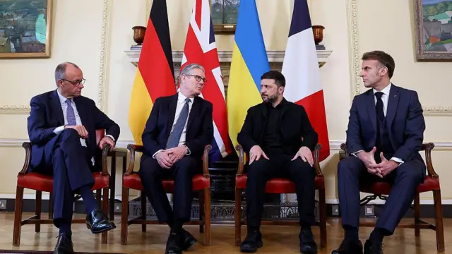 Лідери Німеччини, Британії, України та Франції під час зустрічі в Лондоні