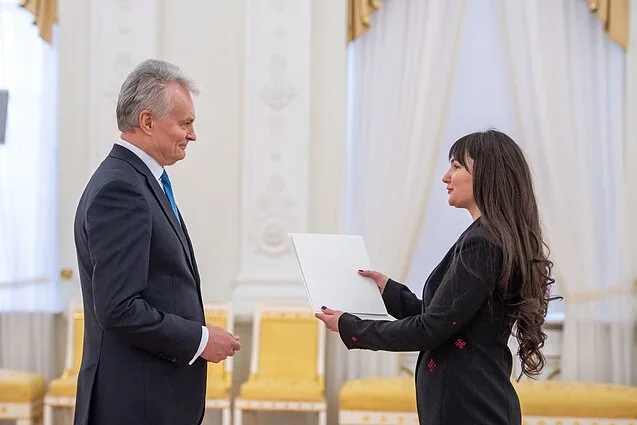 Президент Гітанас Науседа приймає заяву про відставку від Інги Ругінене
