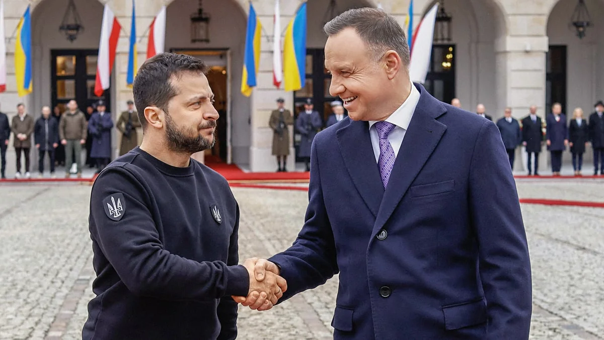 Президенти України та Польщі Зеленський і Дуда під час зустрічі