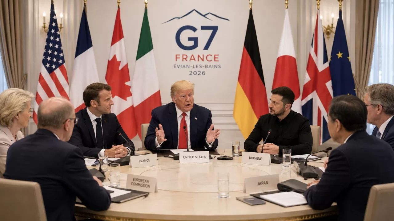 Зеленський на саміті G7 у Франції під час переговорів щодо підтримки України