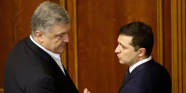 Зеленський і Порошенко під час напруженої розмови на Банковій