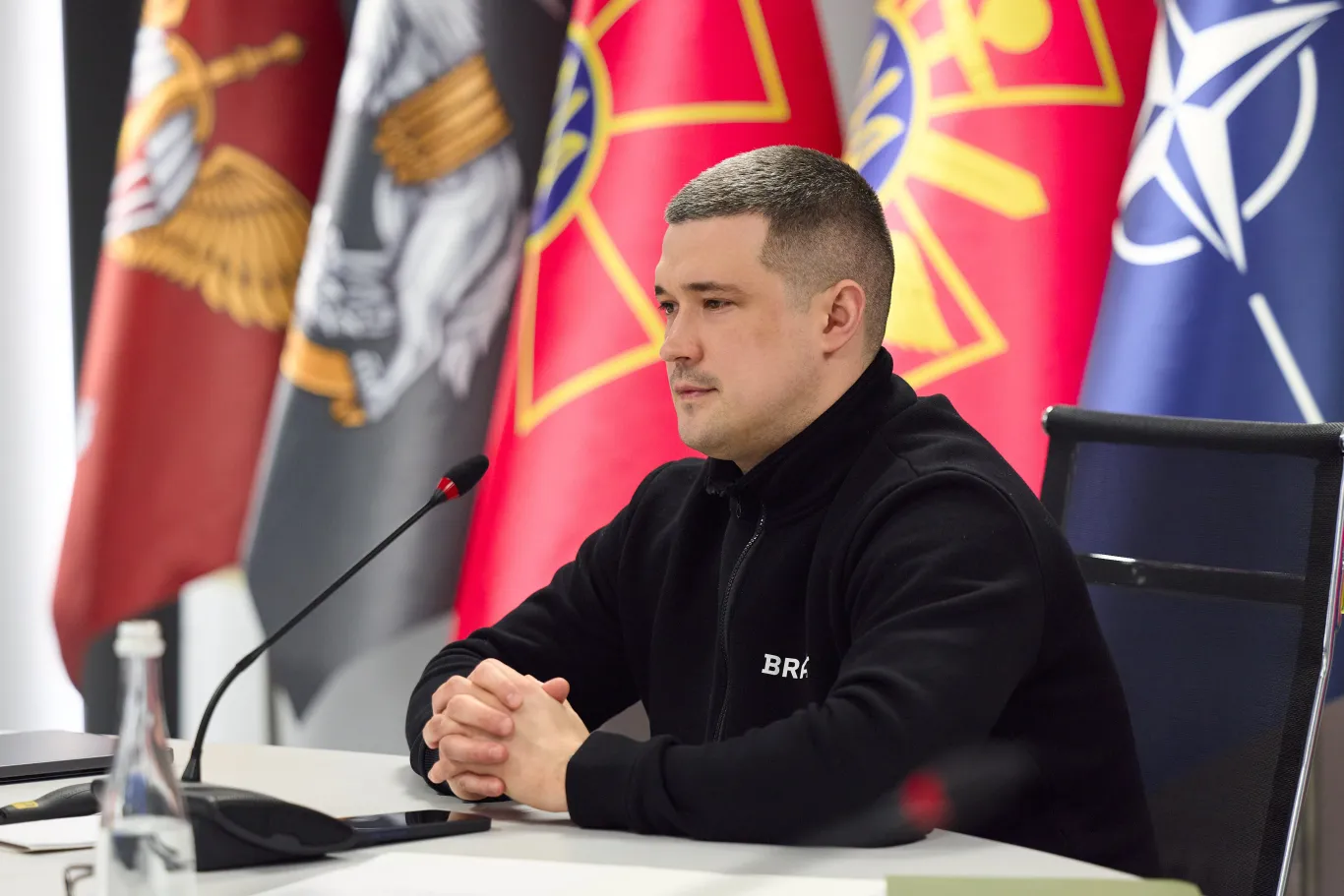 Міністр оборони Михайло Федоров на зустрічі з прапором НАТО щодо Фонду миру